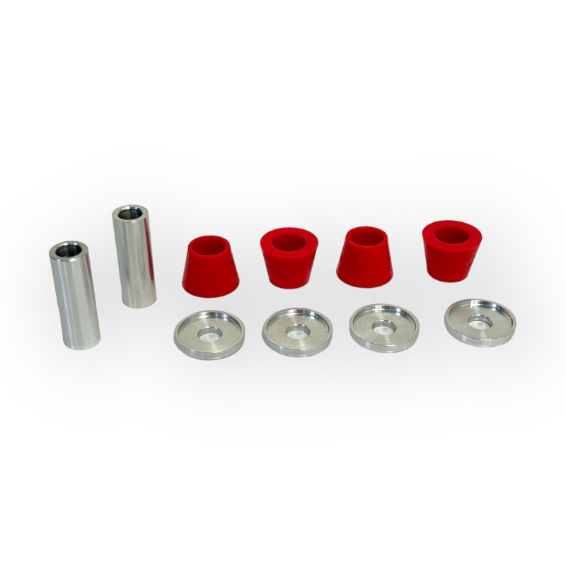KIT SILENT BLOCK POUR COLONNE DE DIRECTION LAEGER'S (Caoutchoucs + Entretoises + rondelles)  