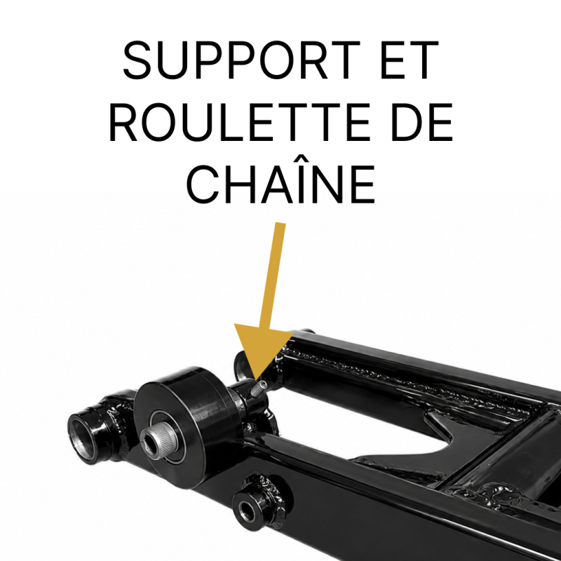 Option support roulette de chaîne avant incluant la roulette pour bras oscillant Laeger's YZ